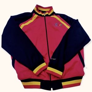 Coogi Logo Embroidered Hands Track Jacket 2XL Men Australia Red Black Gold